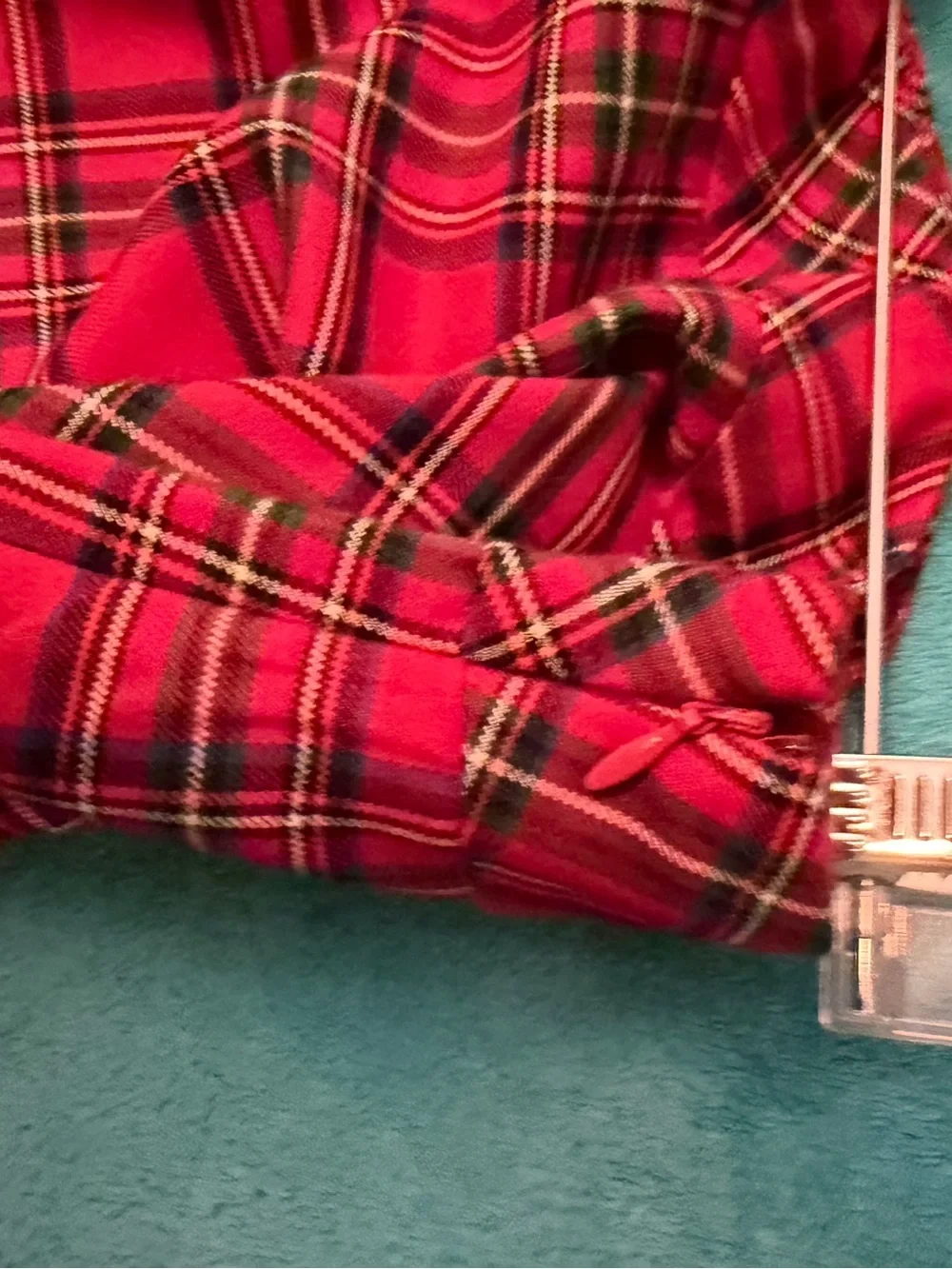 Talbots Red Plaid Pencil  Skirt